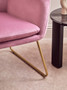 Xander Pink Velvet and Powder Gold Frame Armchair