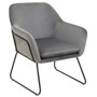 Xander Pink Velvet Black Finish Armchair