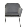 Xander Pink Velvet Black Finish Armchair