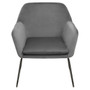 Xander Pink Velvet Black Finish Armchair