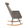Stockholm Grey Velvet Rocking Chair
