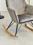 Stockholm Grey Velvet Rocking Chair