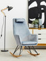 Stockholm Blue Velvet Rocking Chair