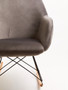 Stockholm Small Grey Velvet Rocking Chair