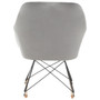 Stockholm Small Grey Velvet Rocking Chair