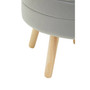 Ivy Grey Velvet Stool