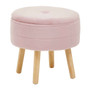 Ivy Pink Velvet Stool