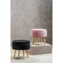 Ivy Pink Velvet Stool