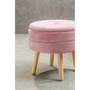 Ivy Pink Velvet Stool