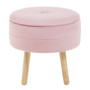 Ivy Pink Velvet Stool