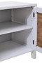 Sherman White Wood and Rattan Media Unit