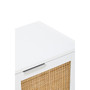 Sherman White Wood and Rattan Two Drawer Side Cabinet Sherman White Wood and Rattan Two Drawer Side Cabinet