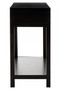 Sherman Black Wood and Rattan Two Drawer Console Table