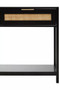 Sherman Black Wood and Rattan Two Drawer Console Table