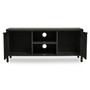 Sherman Black Rattan Media Unit
