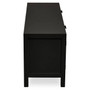 Sherman Black Rattan Media Unit