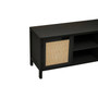 Sherman Black Rattan Media Unit