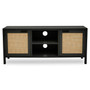 Sherman Black Rattan Media Unit