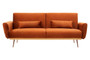 Hatton Burnt Orange Velvet Sofa Bed