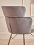 Veneto Grey Velvet Chair