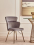 Veneto Grey Velvet Chair