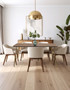 Veneto Dining Table With Natural Wood Effect Top