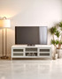 Acier Two Door White Metal Media Unit