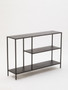 Acero Black Metal Shelf Console Table