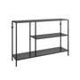 Acero Black Metal Shelf Console Table