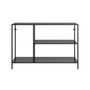 Acero Black Metal Shelf Console Table