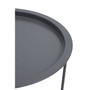 Acero Round Black Side Table