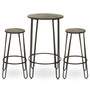 District 3pc Bar Table and Stool Set