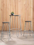 District 3 Piece Elm Wood Bar Table And Stool Set