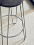 District Grey Finish Metal Frame Bar Stool