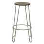 District Grey Finish Metal Frame Bar Stool