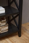 Heritage Three Shelf Large Black Bookcase