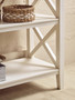 Heritage Three Shelf Large Ivory Bookcase