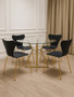 Laila Dining Chair With Black Seat