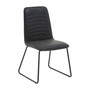New Foundry Black Leather Effect Chair