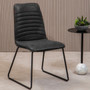 New Foundry Black Leather Effect Chair