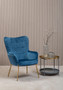 Stockholm Blue Velvet Chair