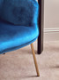 Stockholm Blue Velvet Chair