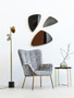 Stockholm Grey Velvet Chair