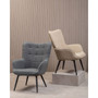 Stockholm Grey Fabric Armchair