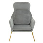 Stockholm Grey Velvet Armchair