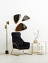 Stockholm Black Velvet Armchair