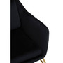 Stockholm Black Velvet Armchair
