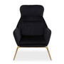 Stockholm Black Velvet Armchair