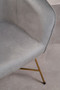 Stockholm Grey Velvet Curved Accent Chair