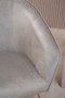 Stockholm Grey Velvet Curved Accent Chair